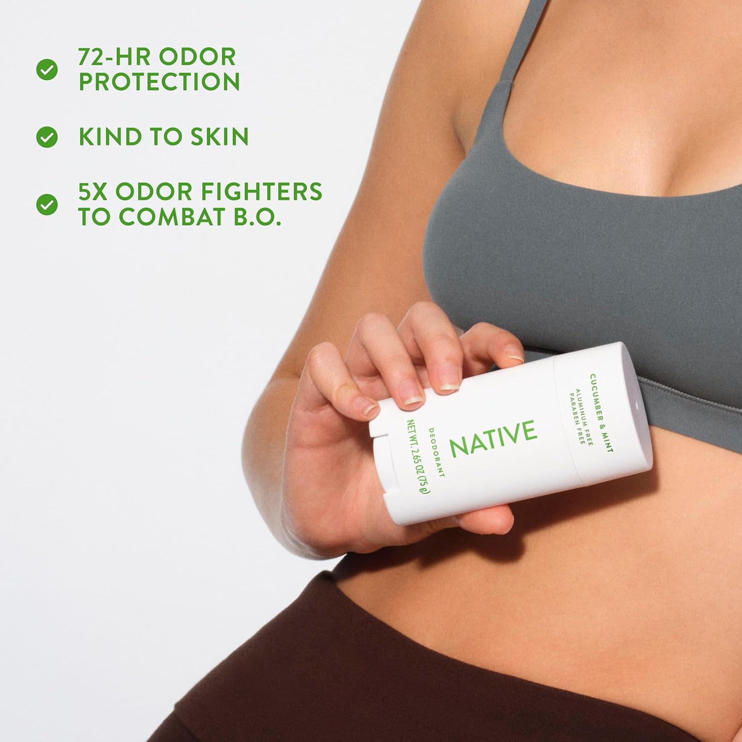 Native Deodorant Contains Naturally Derived Ingredients, 72 Hour Odor Control | Deodorant for Women and Men, Aluminum Free with Baking Soda, Coconut Oil and Shea Butter | Cucumber & Mint - Image 7