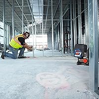 Vista 5 de BOSCH GCL100-80CG Láser de línea cruzada de haz verde de 100 pies y 12 V de conexión máxima, incluye batería de iones de litio de 2.0 Ah 12V