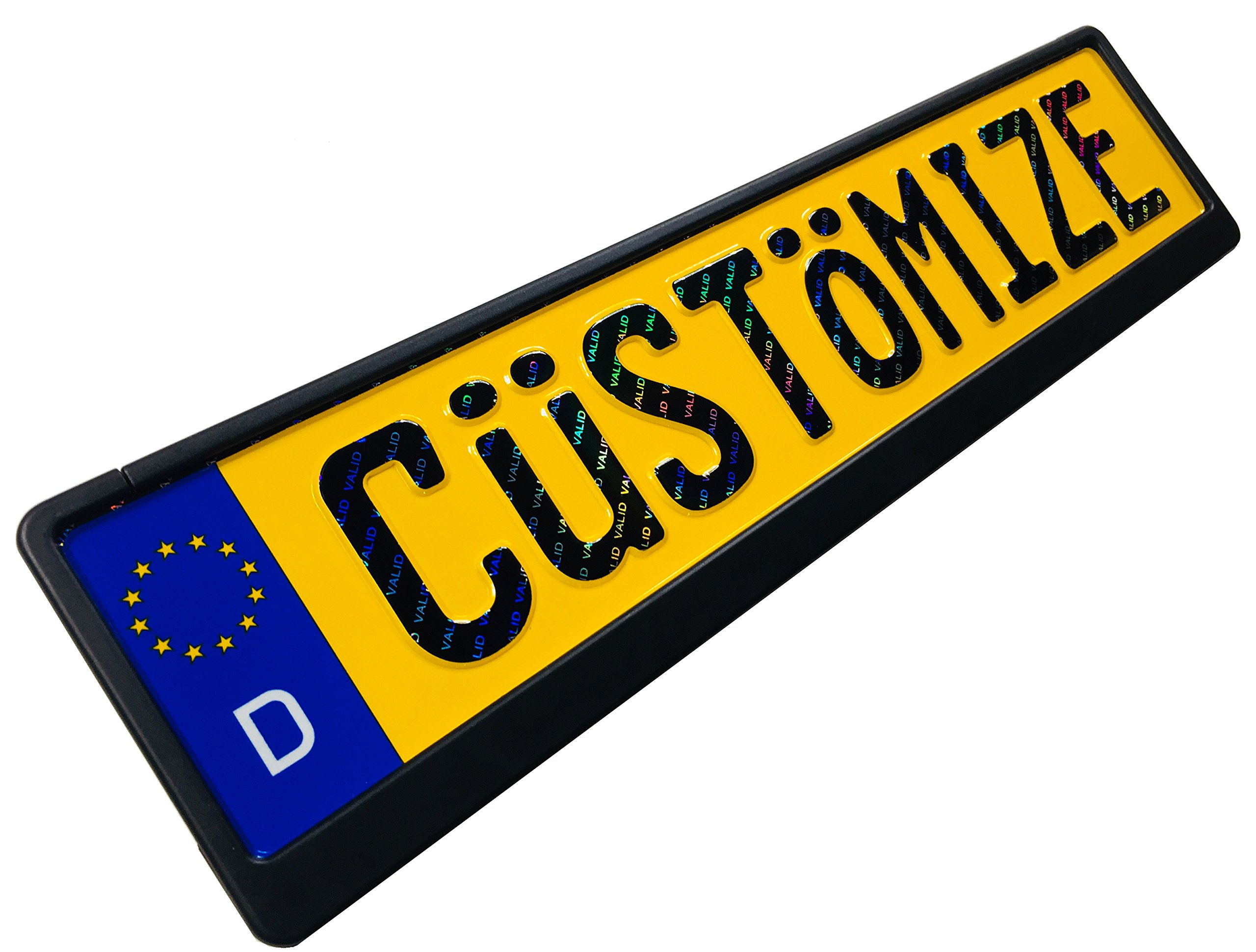 Amazon.com: Custom Yellow German License Plate (Plate with