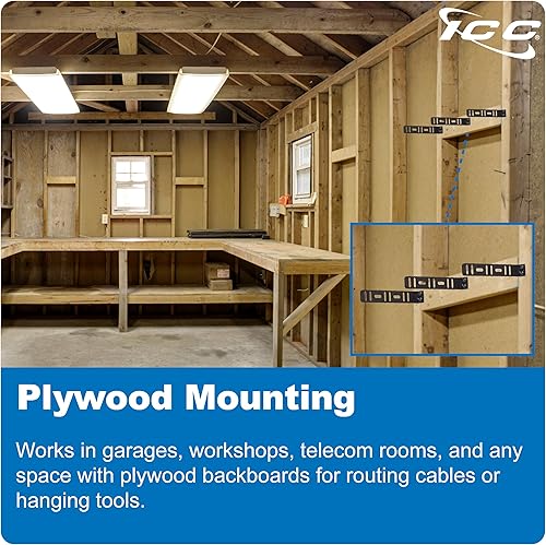 Miniatura 6 de ICC Soporte metálico para gestión de cables en forma de L, paquete de 25  Organizador para centros de datos, racks de red y cableado estructurado