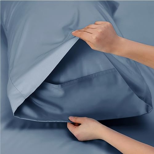 Miniatura 5 de Bedsure Juego de sábanas para dormitorio individual XL, sábanas refrescantes extra largas, rayón derivado del bambú, bolsillo profundo de hasta 16