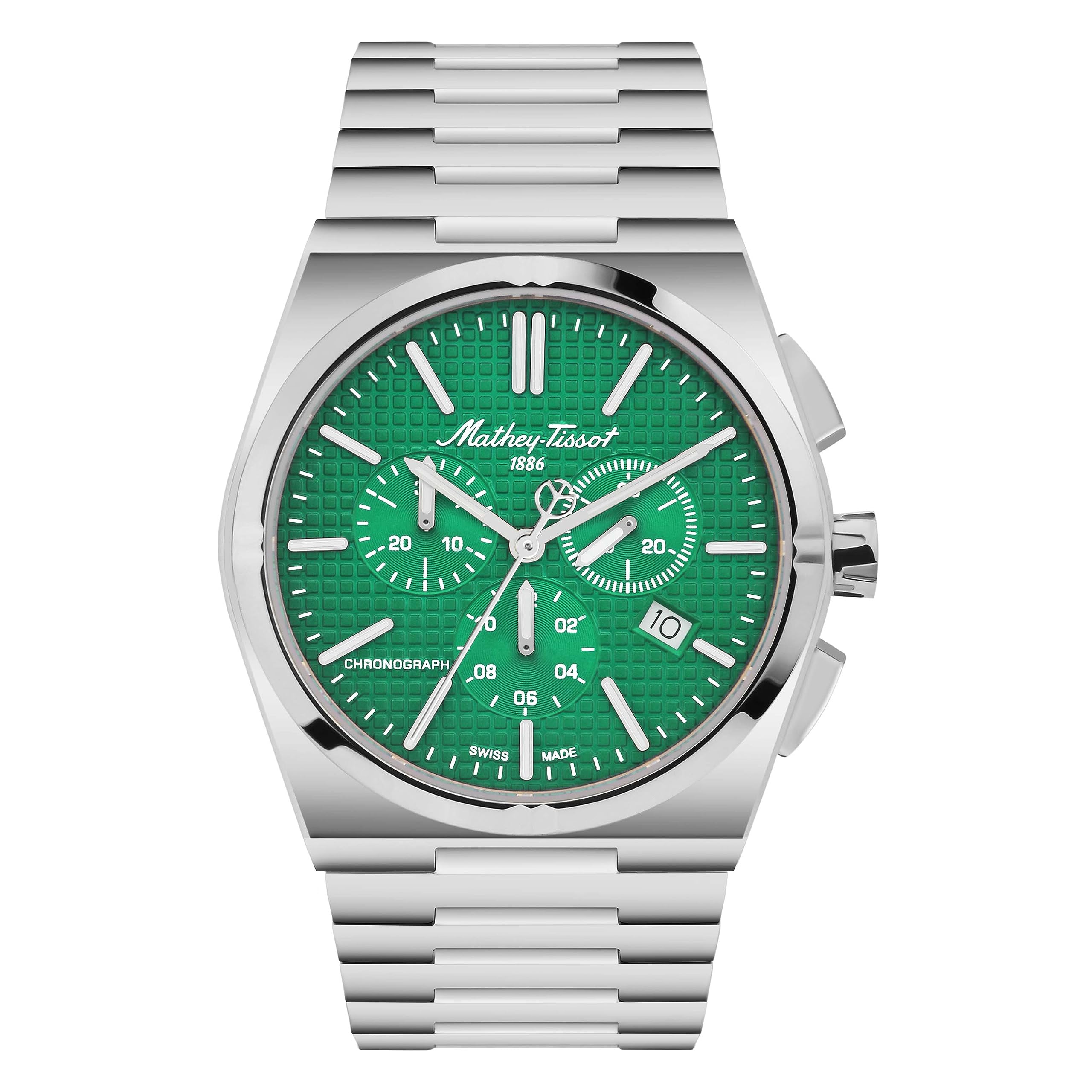 Mathey-Tissot Stainless Steel Green Dial Quartz Chronograph Watch for Men - H117Chav (B0CH1D2XNT) Amazon Price History, Amazon Price Tracker