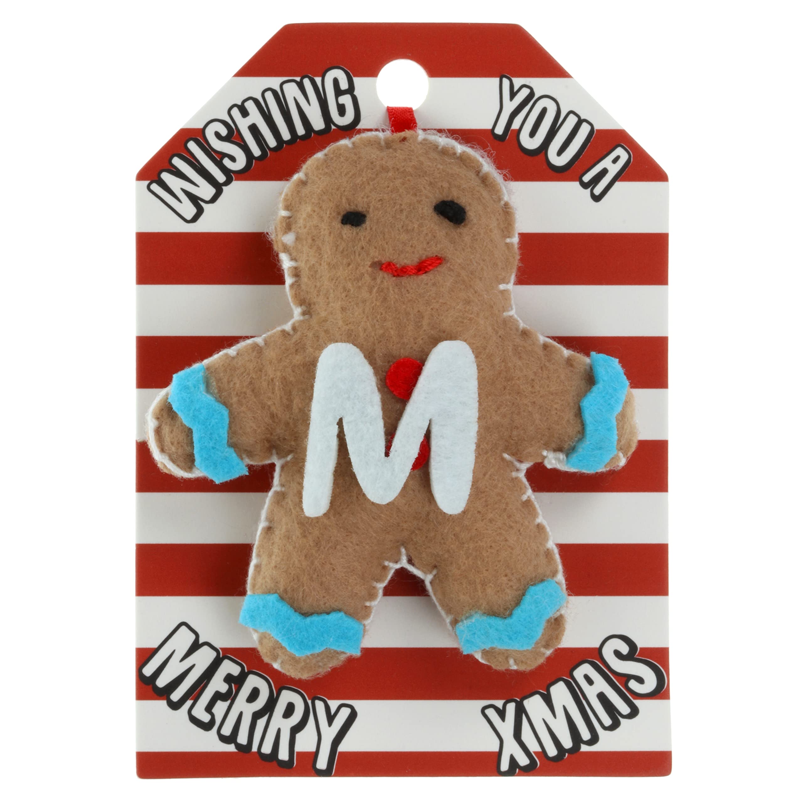 Stands Out, Supplying Outstanding Gifts Men's M Letter Gingerbread An Christmas Tree Bauble Decoration Hanging Gift