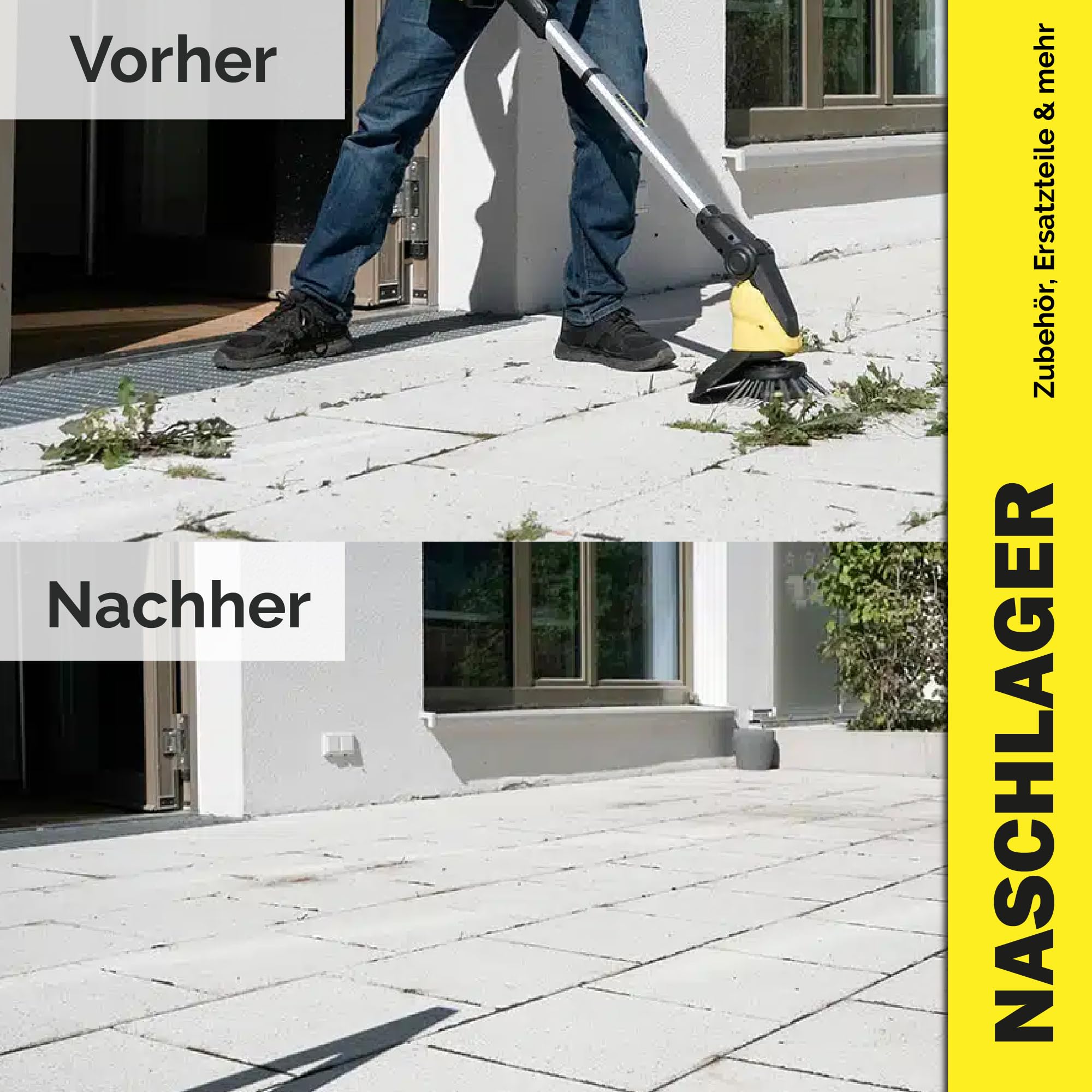 Borstenband 9 Stück kompatibel für Kärcher WRE 18-55 Unkrautentferner (Originalzubehörteil) Akku Wildkrautbürste Ersatzring für Terrassenreiniger Fugenreiniger Rasentrimmer Pflasterfugen