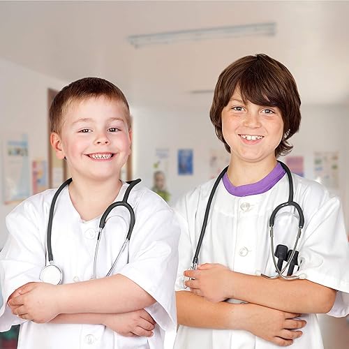 Miniatura 2 de Skeleteen Doctor's - Estetoscopio de juguete para niños, juego de médico o enfermera, accesorios de disfraz y juguetes de utilería para niños, 1
