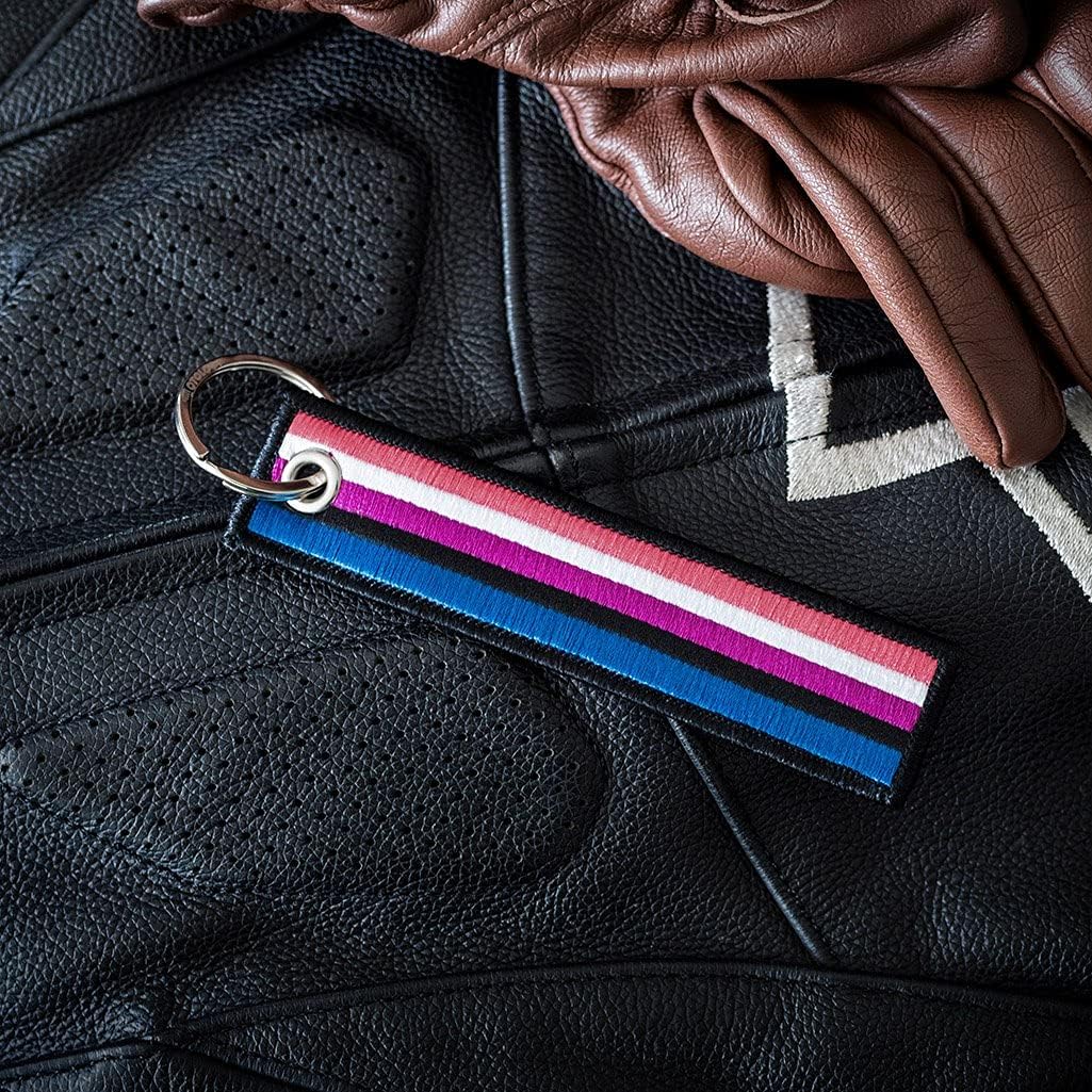 Pride Flag Keychain LGBTQ accessories, Key Fob, Accessory For Keys, Bag, Motorcycles, Scooters, Cars and Pride Gifts (Gender Fluid) : Everything Else
