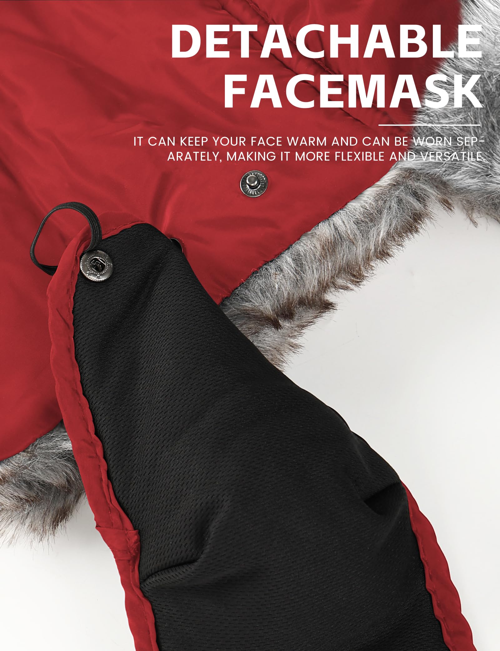 Buauty Fur Trapper Hat for Men Women Winter Windproof Soft Russian Ushanka Hats with Warm Ear Flaps & Removable Mask