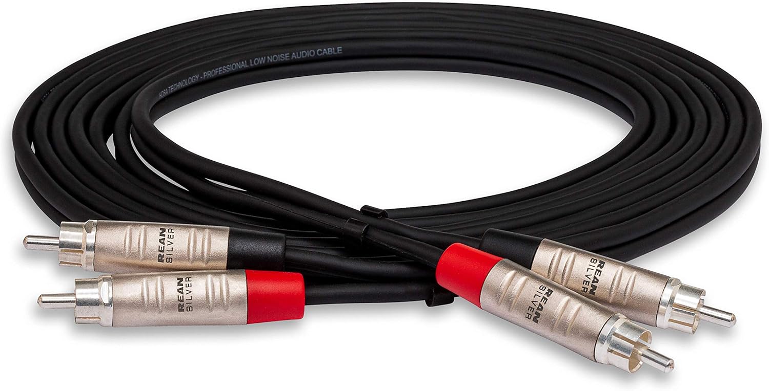 Hosa HRR-010X2 Pro Stereo Interconnect, Dual REAN RCA to Same, 10 Feet