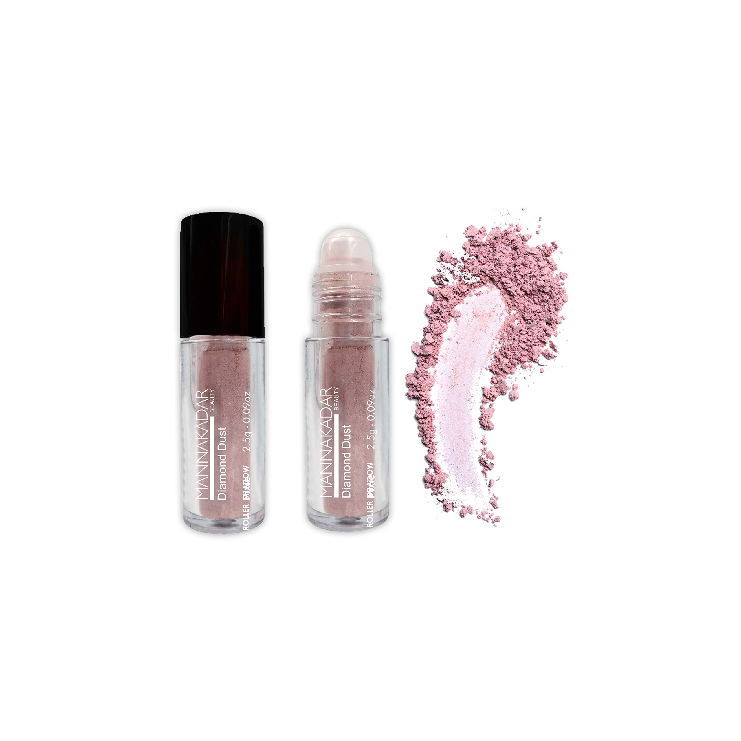 Manna Kadar Beauty Diamond Dust Pixie 3-in-1 Roll-On Shimmer Eyeshadow, Highlighter, and Lip-Topper Long Last Highly Pigmented, Smooth, Blendable, Mess-Free and Smudge-Proof for a Flawless Finish