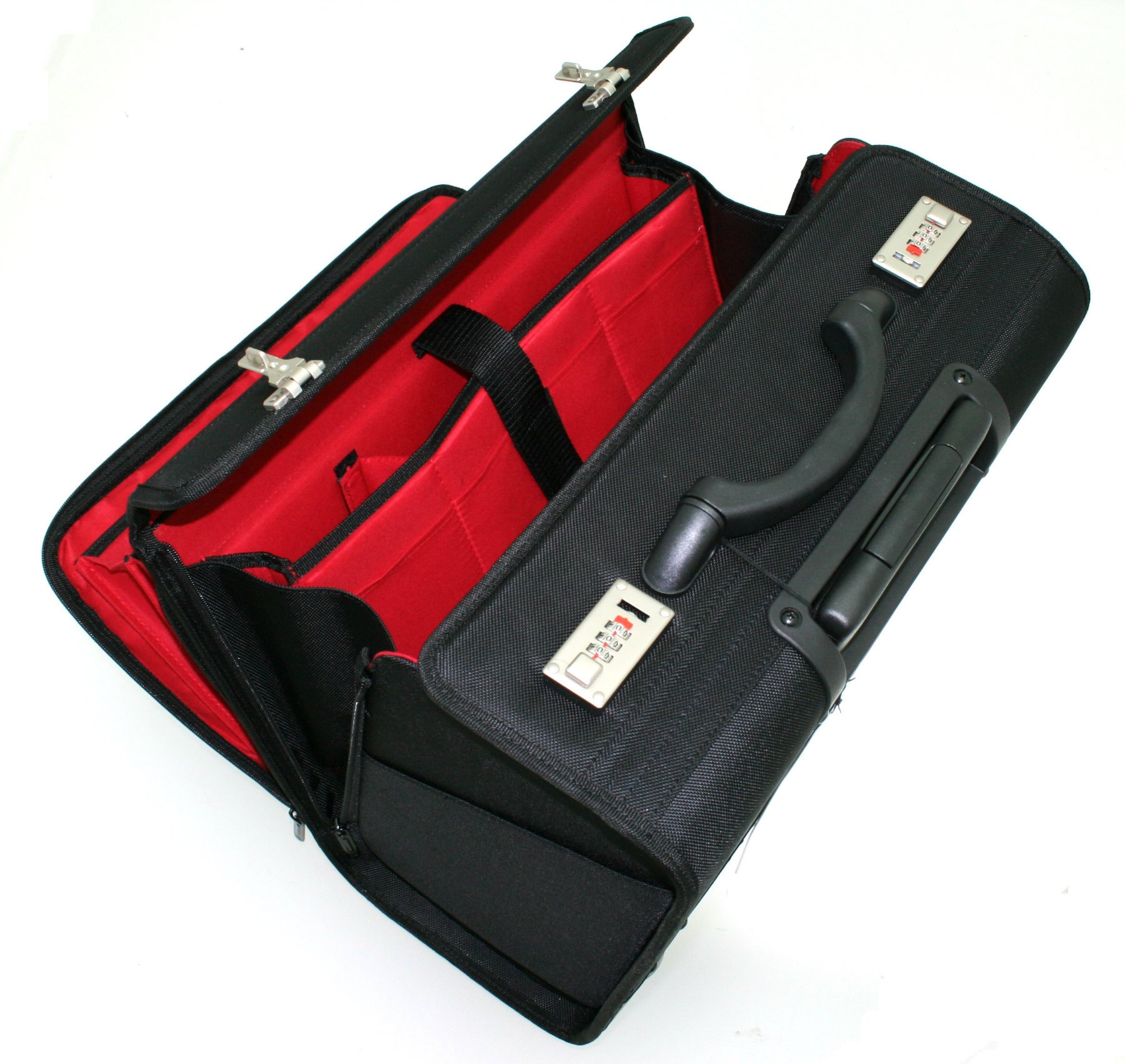 Aktenkoffer Pilotenkoffer Laptop Trolley Schwarz 47 cm Davidts
