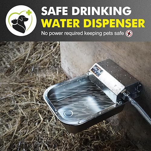 Miniatura 3 de Dispensador automático de agua para perros, cuenco de agua potable patentado de 3 litros para perros al aire libre, alimentador de acero inoxidable