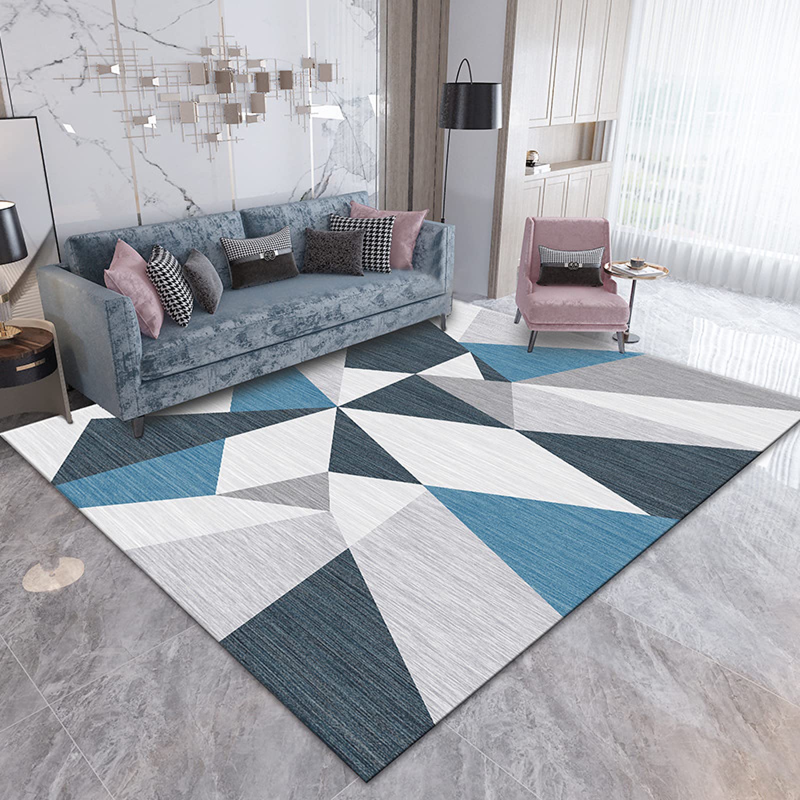 Tapis doux en peluche lavable : fini les sols froids et durs grâce au grand tapis 160 x 230 cm