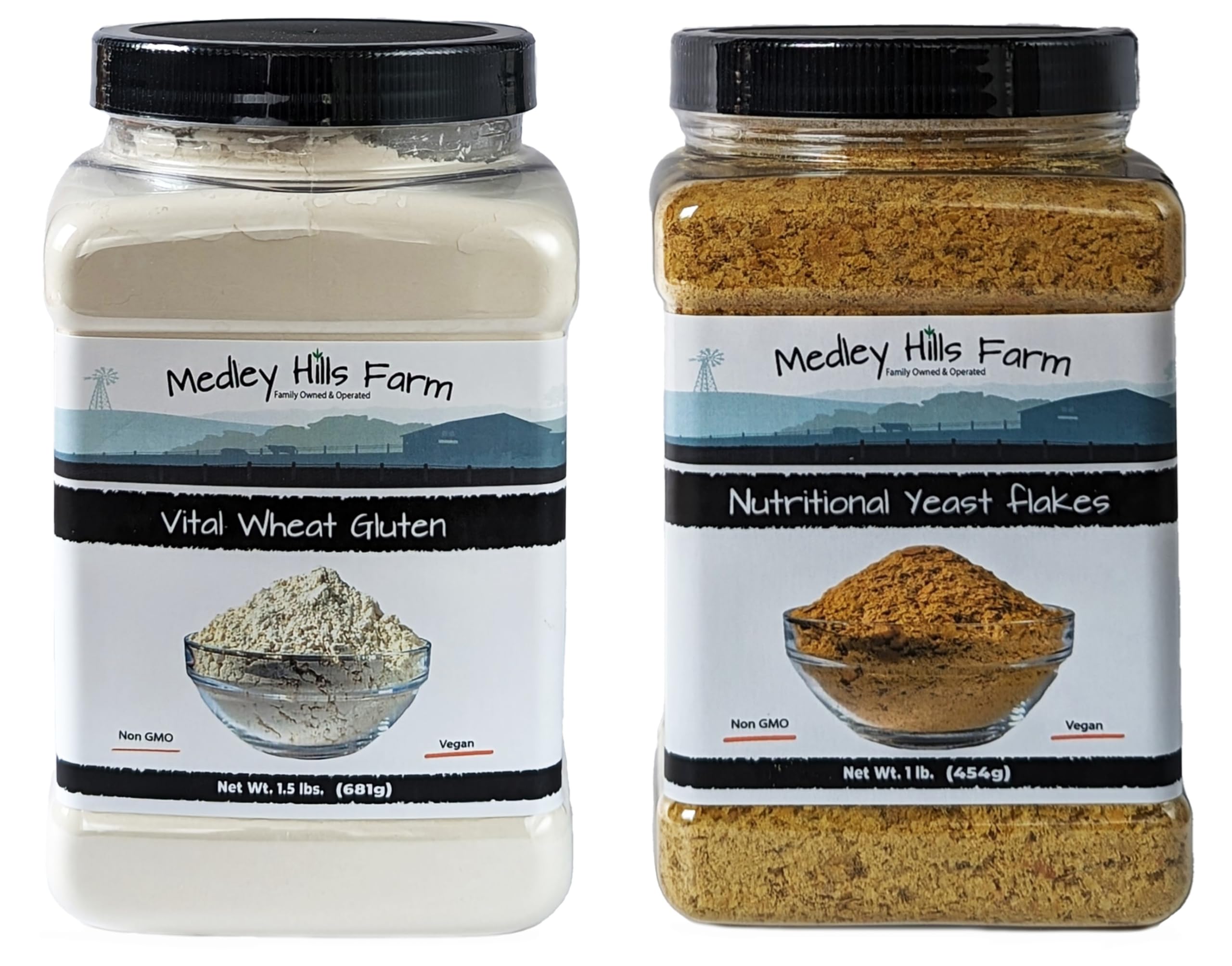 Nutritional Yeast Flakes & Vital Wheat Gluten - Bundle