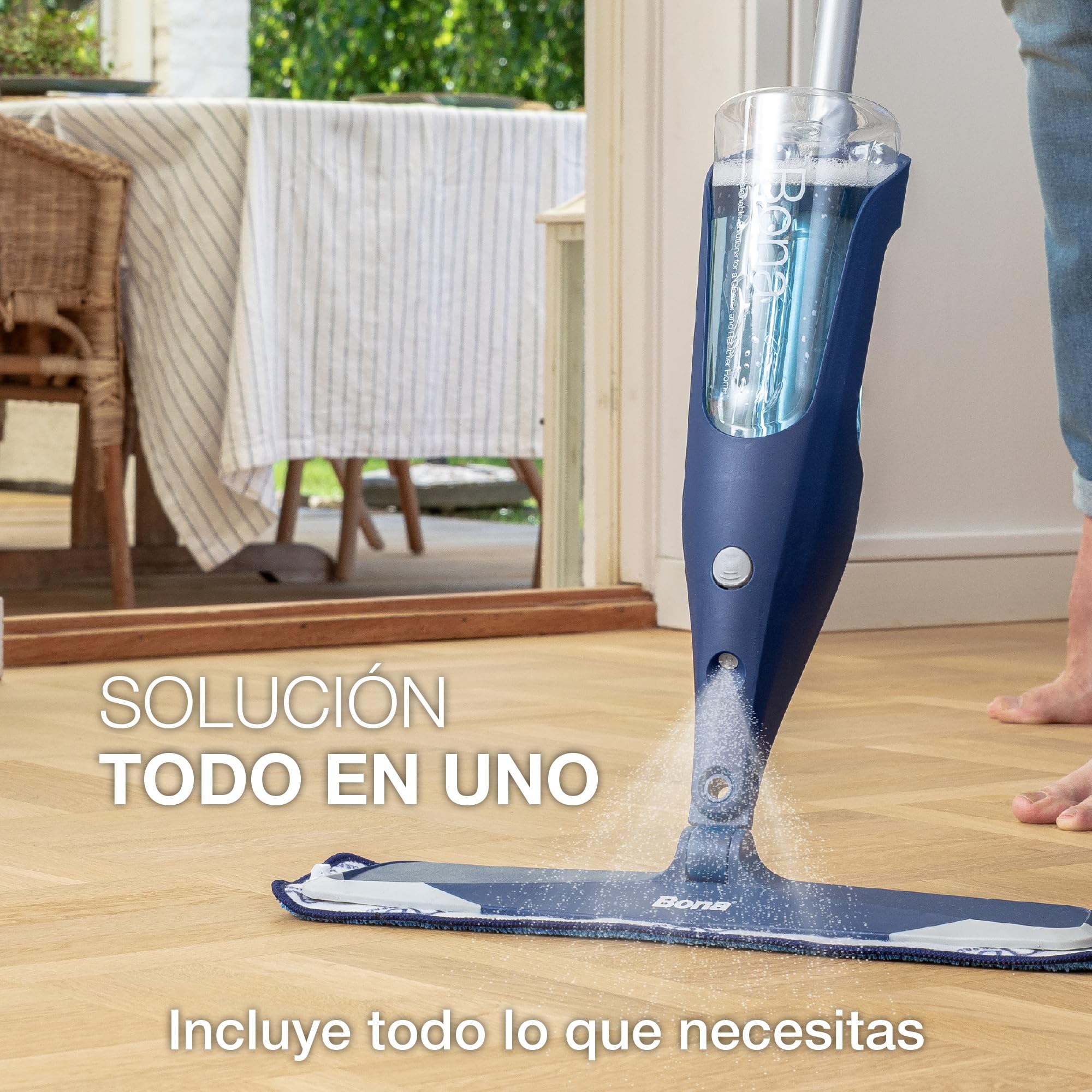 Bona Spray Mop Premium para Suelos de Madera, 2x recambio mopa de microfibra lavable