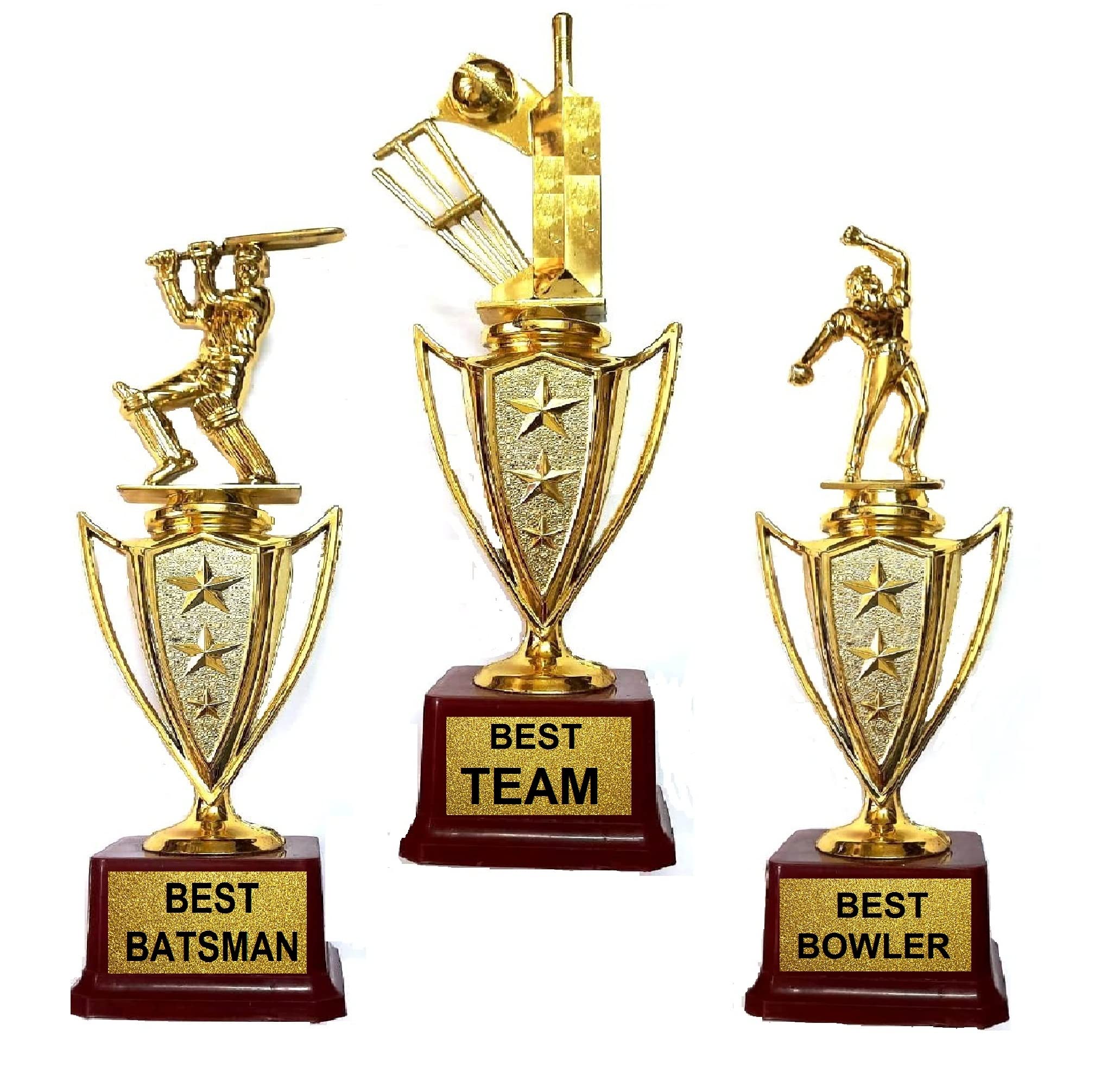 TMW Cricket Lover Special Trophies Set of 3 Best Team, Best Batsman, Best Bowler Award, Trophy (B09SV23NXZ) Amazon Price History, Amazon Price Tracker