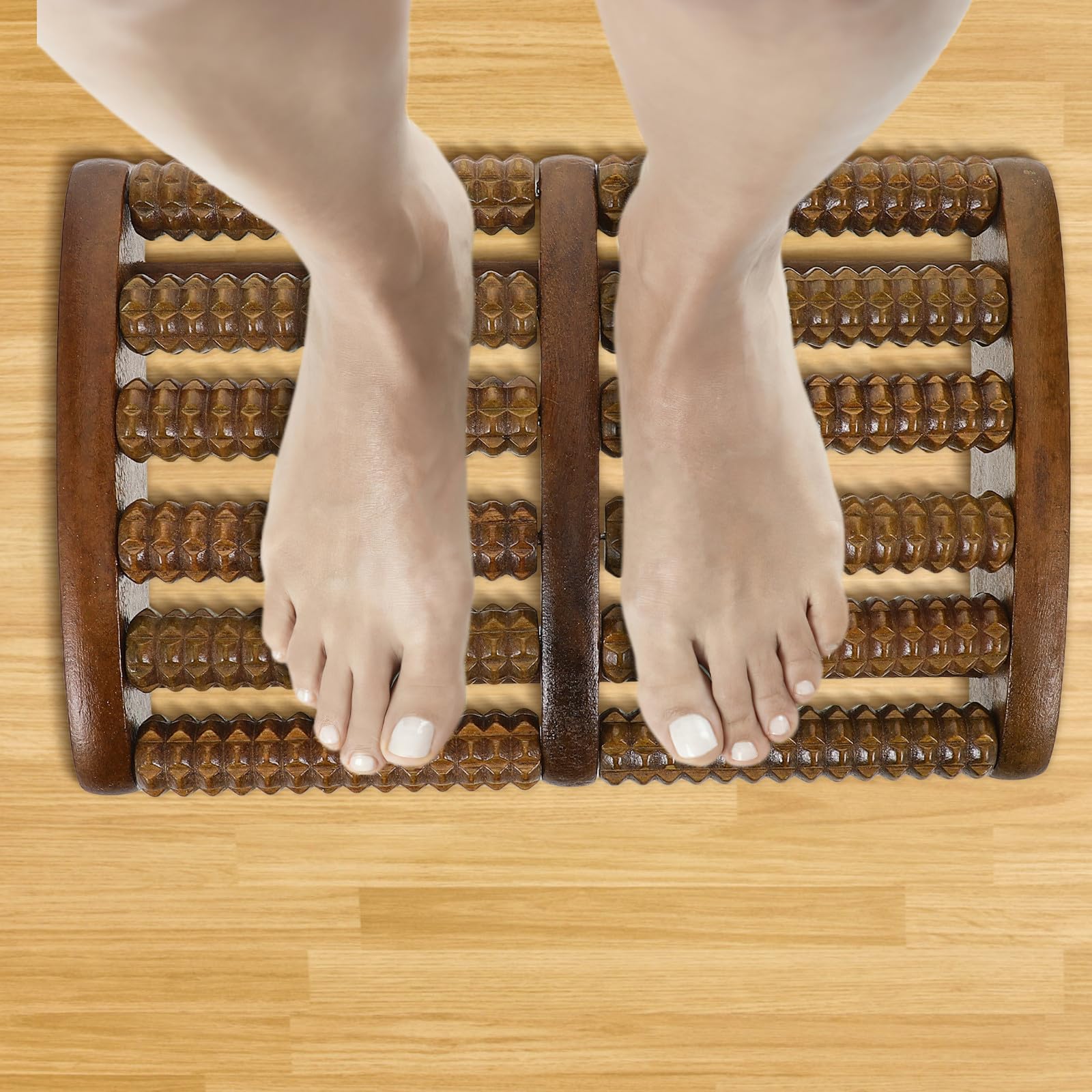 HOMSFOU Ergonomische Fußmassagerolle für Reise und Büro zur Manuellen Fußdruckpunktmassage und Tiefengewebsmassage zur Entspannung und Verbesserung der Schlafqualität