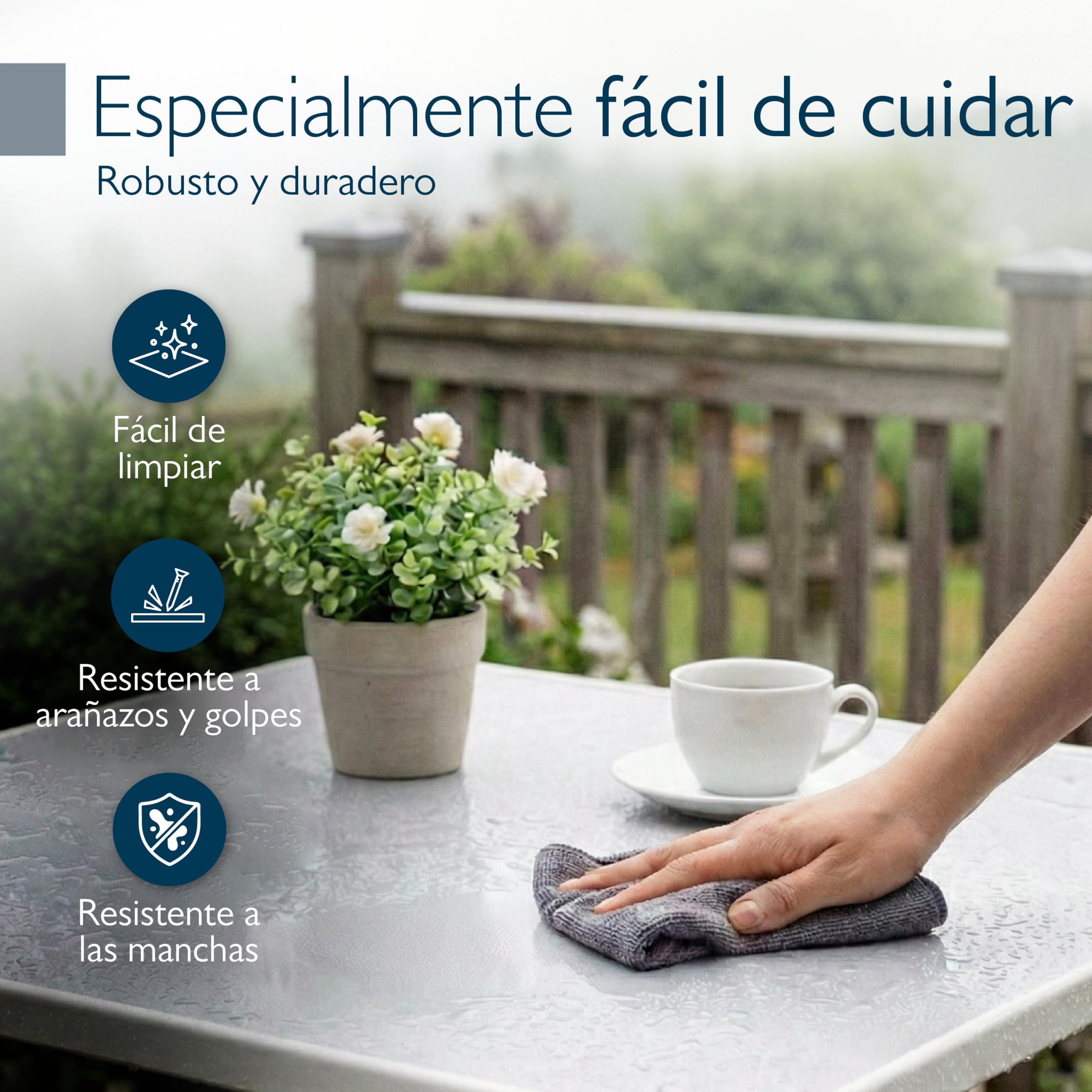 Beautissu Mesa Bistró Exterior 70x70 cm – Mesa Alta Cuadrada Plegable de Jardín, Terraza y Balcón – Mesa de Camping y Eventos Altura 70 cm – Blanca – Bistroni | 70x70cm blanco acero antioxidante para balcón jardín o terraza restaurante bar clima muebles r