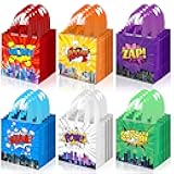 GliCraft 40 Pcs Hero Party Favor Goodie Bags Boom Crash Non-woven Bags Bulk with Handles Reusable Birthday Treat Candy Bag for Birthday Party Favor 7.87 x 7.87 x 3.54 Inches