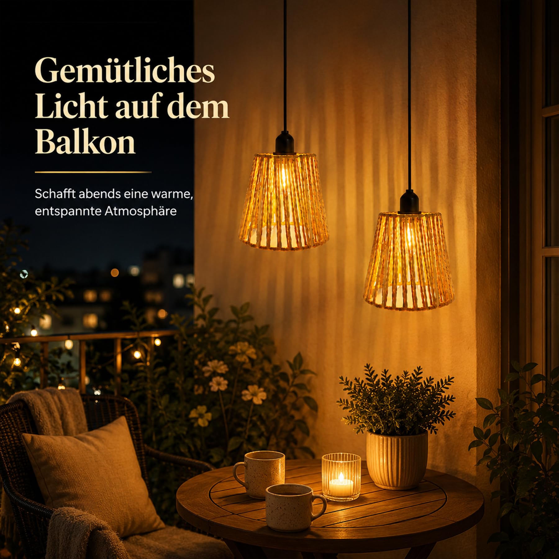 Boho Rattan Hängelampe,2 Stück Außen Innen Hängeleuchte,Batteriebetriebene Lampe Tragbare,Boho Korb Lampenschirm Pendelleuchte,Lampe Hängend,Hängeleuchte Rattan Mit Fernbedienung