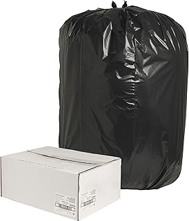Nature Saver 00994 Trash Can Liners,Rcycld,55-60 Gal,1.65mil,38-Inch x58-Inch,100/BX,BK