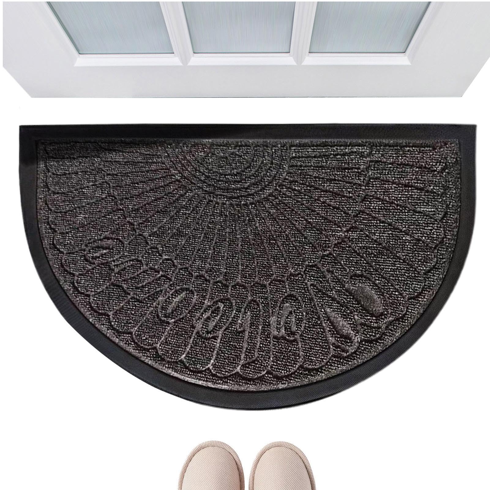Tapis antidérapant paillasson intérieur lavable et absorbant l'eau pour entrée 40x60 cm