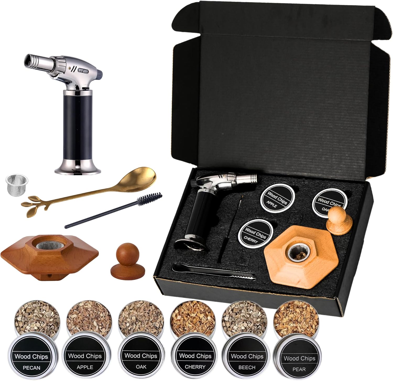 Amazon.com: Generic Old Fashion Smoker Kit - 6 Flavors Wood Chips ...