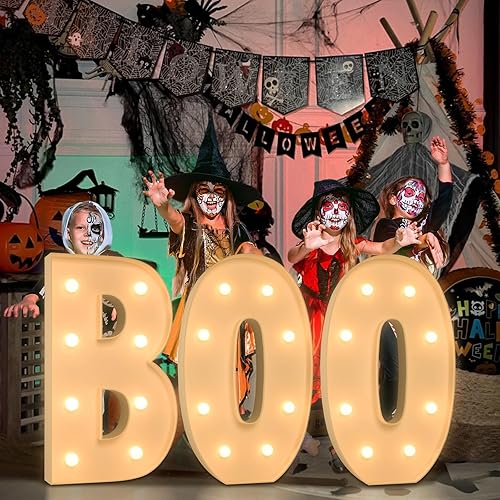 Miniatura 6 de Letras grandes iluminadas de marquesina de 3 pies - O para decoración de fiestas, baby shower y boda, tablero de espuma DIY