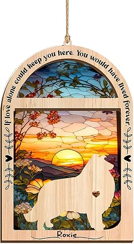 LOVELYPOD Rough Collies - Adorno de Navidad personalizado con nombre, pérdida de mascotas, regalos para los amantes de los perros, pérdida de