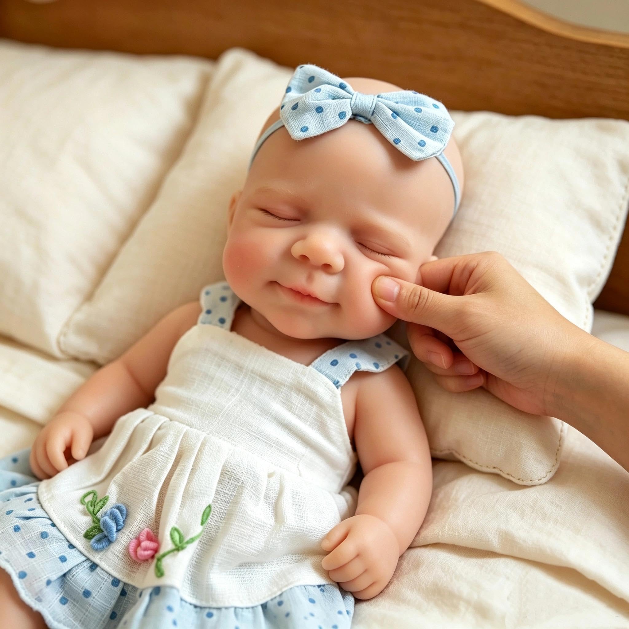 Zero pam Reborn Baby Dolls Silicone Full Body,8 Inch Full Silicone Babies