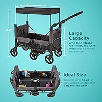 Vista 7 de Contours Curve 360 - Cochecito doble ligero para 2 niños, se adapta a asientos de automóvil infantiles, ultra maniobrable, fácil de poner y quitar