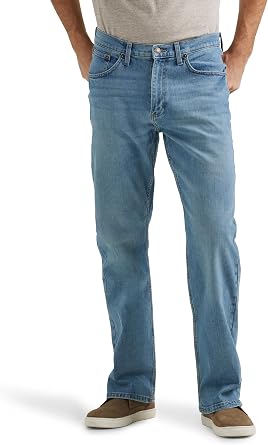 Wrangler Mens Free to Stretch Relaxed Fit Bootcut Jean