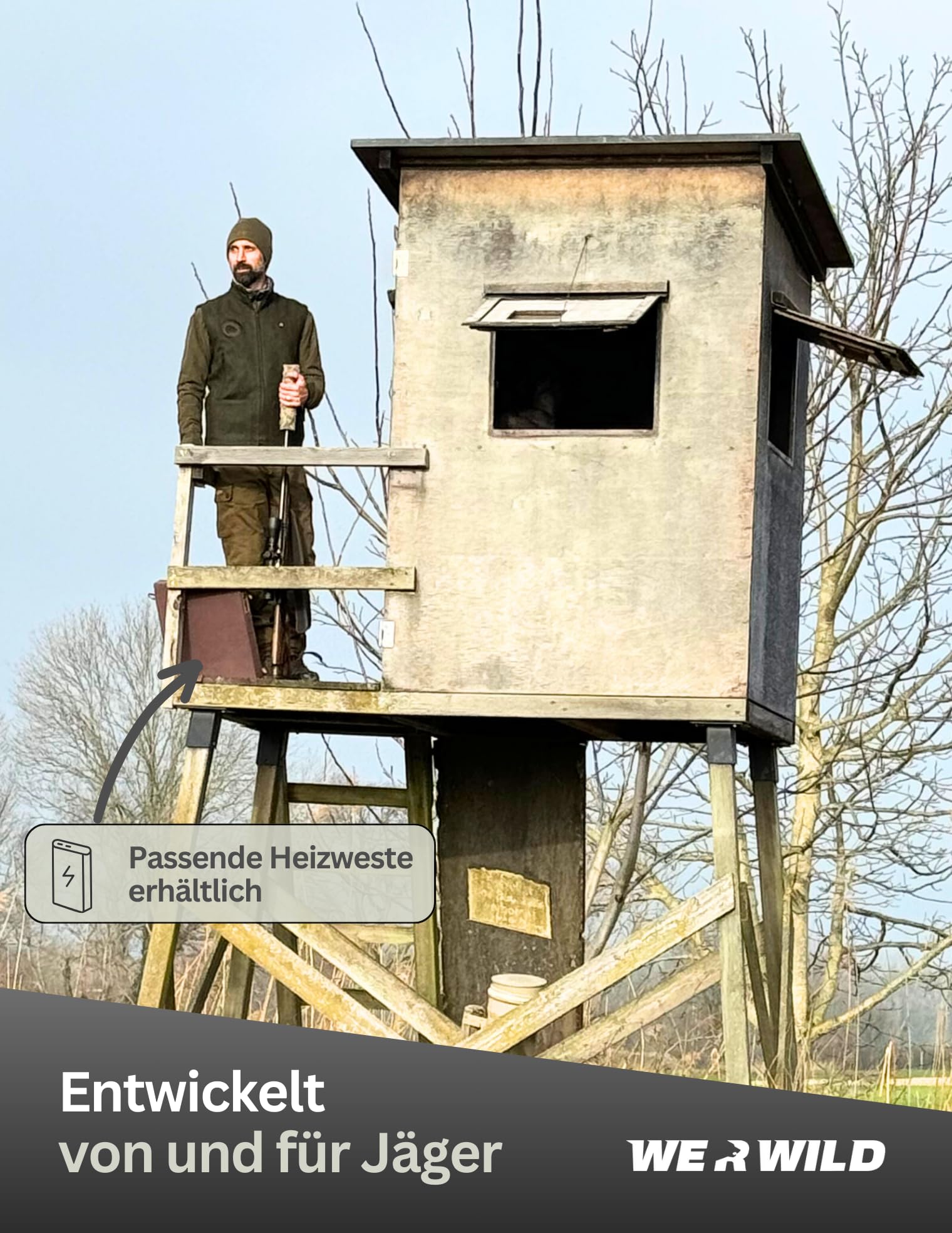 Beheizbares Sitzkissen - Zusammenrollbares Jagd Sitzkissen - Outdoor Heizkissen aus hochwertigem Loden - Wärmendes Sitzkissen Cocoon Cushion
