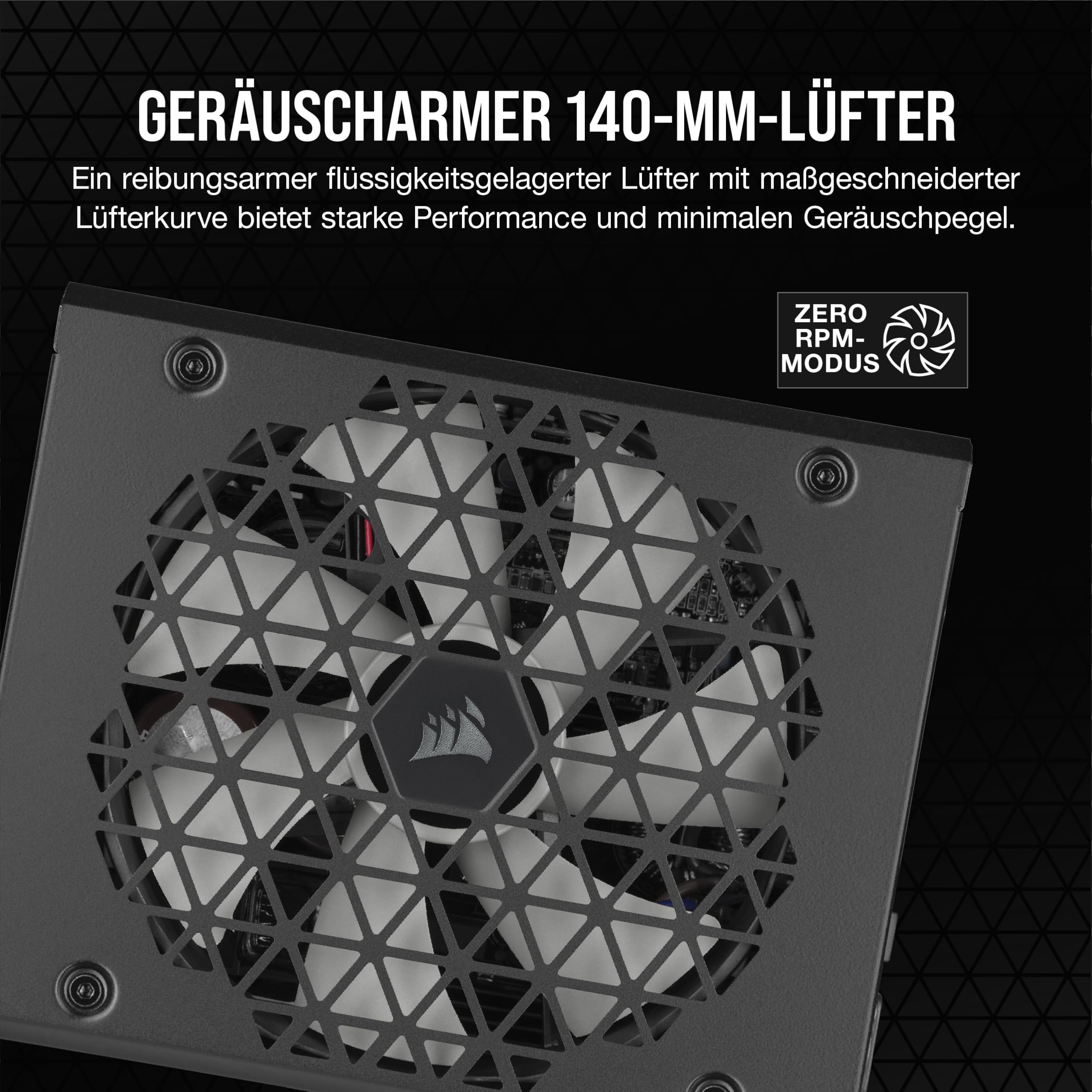 Corsair RM1000x Shift, Vollmodulares ATX-Netzteil, Modulare Seitenschnittstelle, ATX 3.1 & PCIe 5.1-kompatibel, Null-Drehzahl-Lüftermodus, 105°C-Kondensatoren, 80 Plus Gold-Effizienz, Schwarz