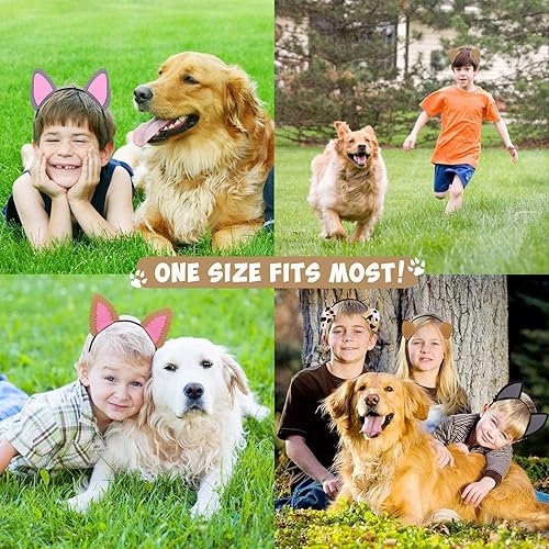 Miniatura 6 de CiyvoLyeen 15 diademas de orejas para cachorros, para fiesta de cumpleaños de mascotas, regalos de Año Nuevo, disfraces temáticos de perros,