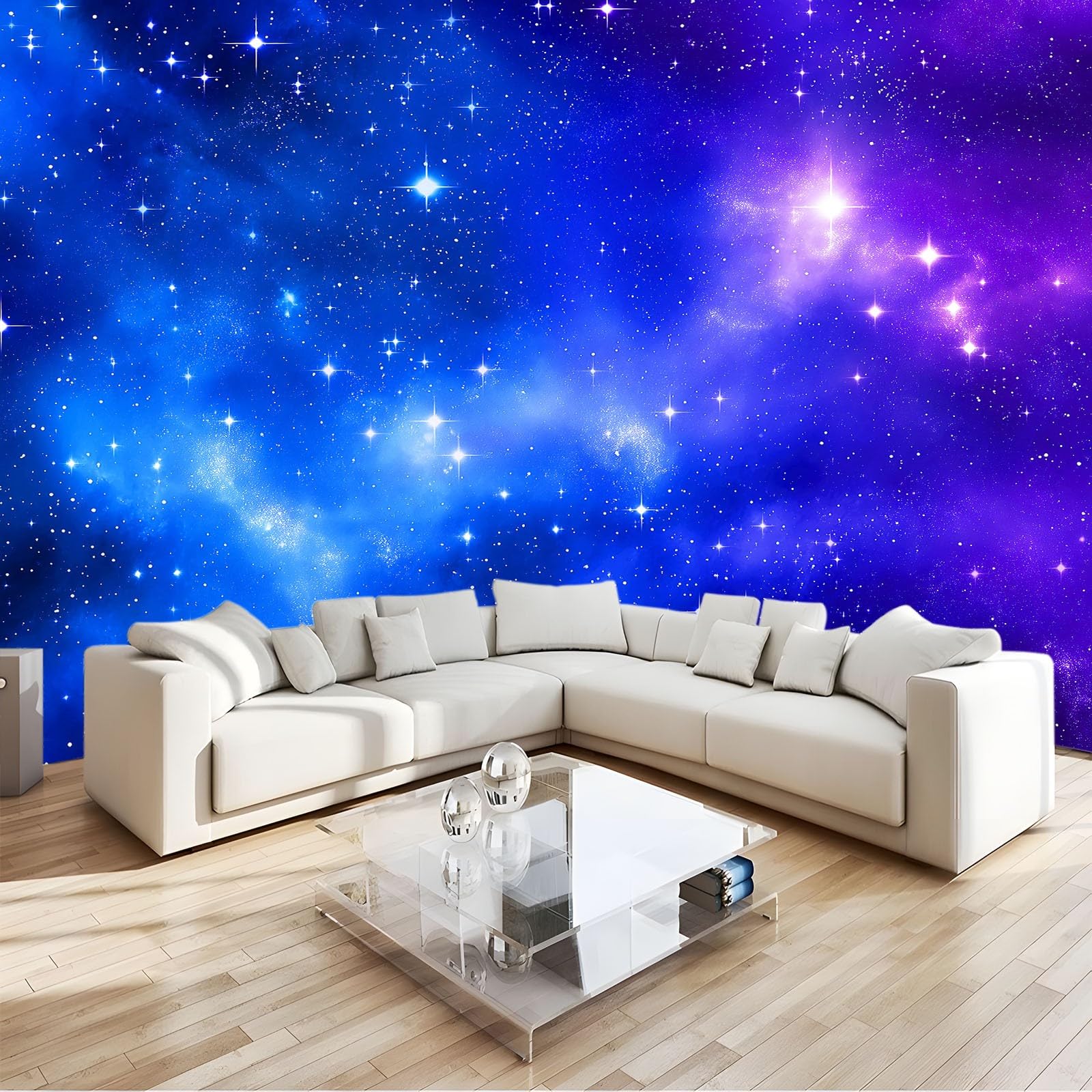 Carta da parati panoramica Stile Sogno con Cielo Stellato Galassia, 250 x 175 cm – Murale decorativo XXL, murale in TNT decorazione da muro per camera da letto, soggiorno o cameretta bambini