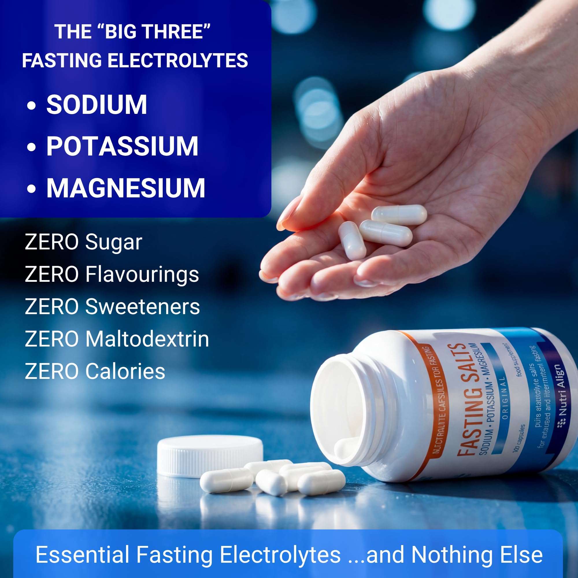 Nutri-Align Fasting Salts Electrolytes Original | 120 Capsules — Amazon image 4