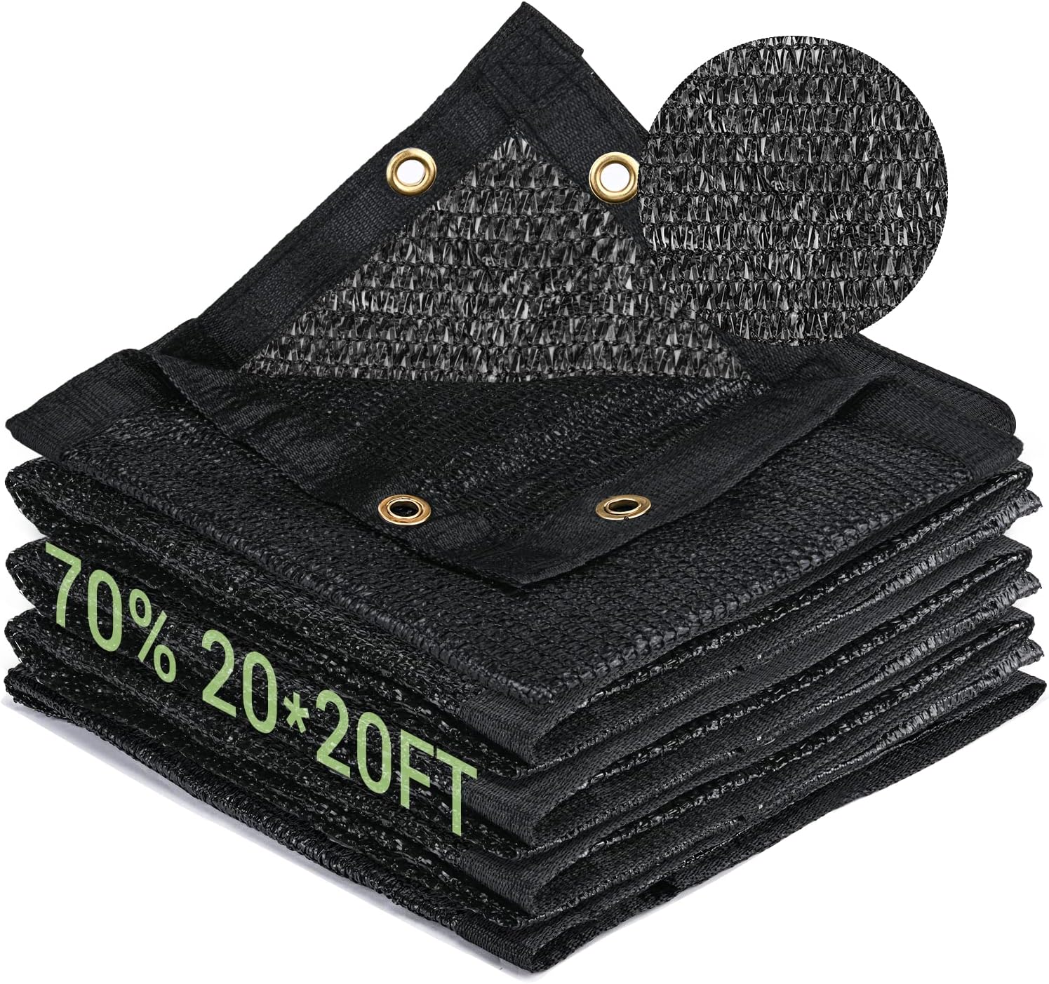 Keten 70% Garden Shade Cloth, 20x20FT HDPE Mesh Tarp with Upgraded Grommets, UV-Resistant Outdoor Sun Shades for Greenhouse, Garden, Patio Plants, Pergola