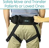 Vista 6 de Vive Transfer Belt with Leg Loops - Medical Nursing Safety Gait Assist Device - Bariatrics, Pediatric, Elderly, Occupational and Physical Therapy
