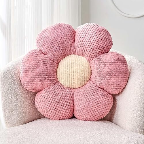 Miniatura 12 de Almohada Decorativa de Flores, Almohada de Suelo Suave Blanca con Forma de 14.9" para Decoración del Hogar, Lindas Almohadas Decorativas de Felpa