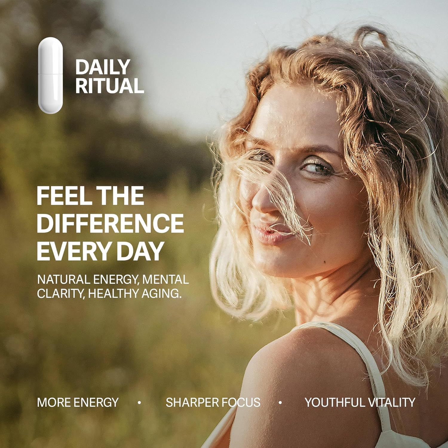 NAD Supplement with Direct NAD+ 300mg (NAD Plus) | Advanced Longevity Complex with Urolithin A & Resveratrol | NMN Alternative | 60 Capsules | Non-GMO, Gluten Free | Made in USA