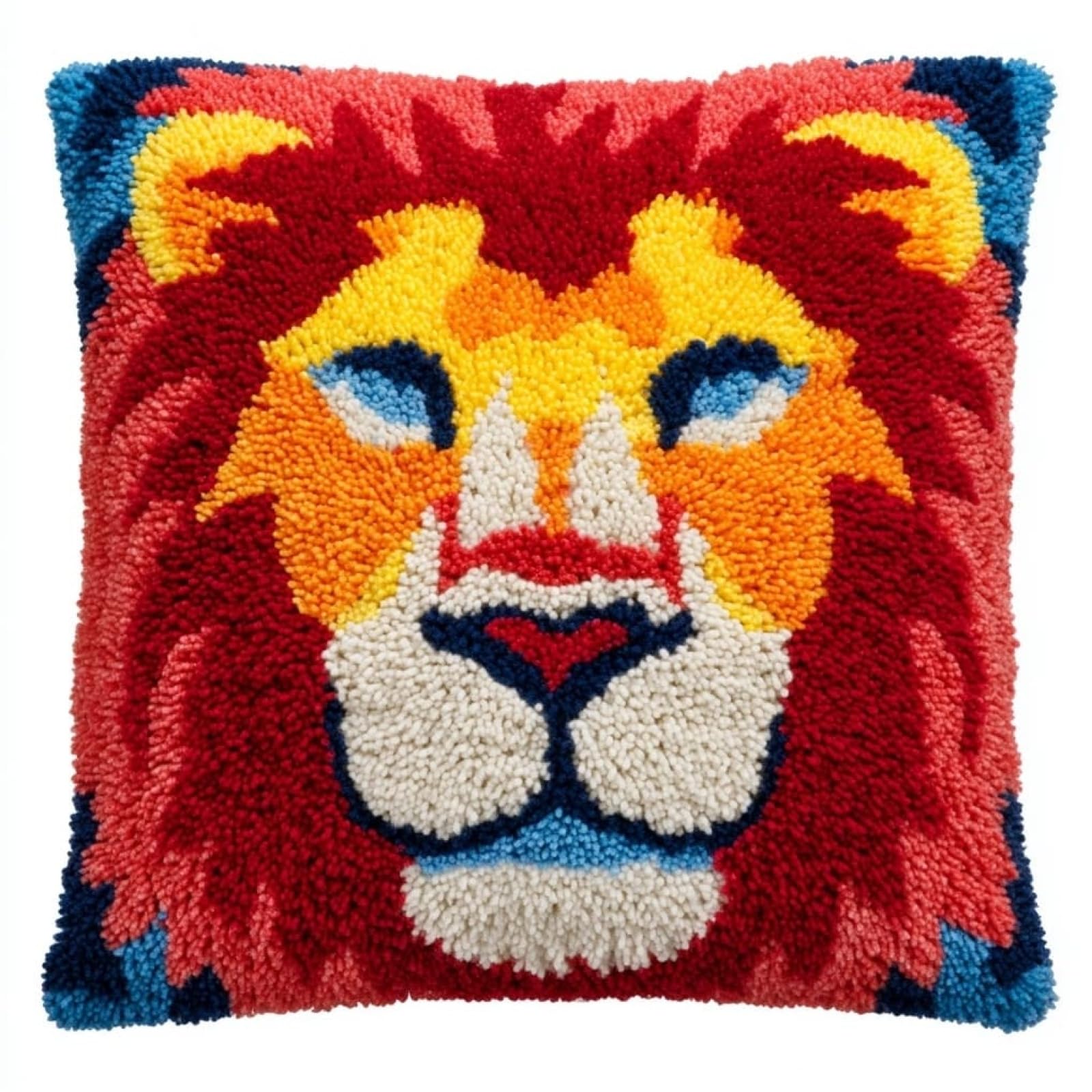 WallustrioaW Latch Hook Kit 17x17in,Cartoon Lion