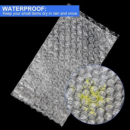 Miniatura 4 de 200 bolsas de burbujas transparentes de 4 x 8 pulgadas, bolsa protectora de burbujas de doble pared cortada al ras gruesas a prueba de golpes para