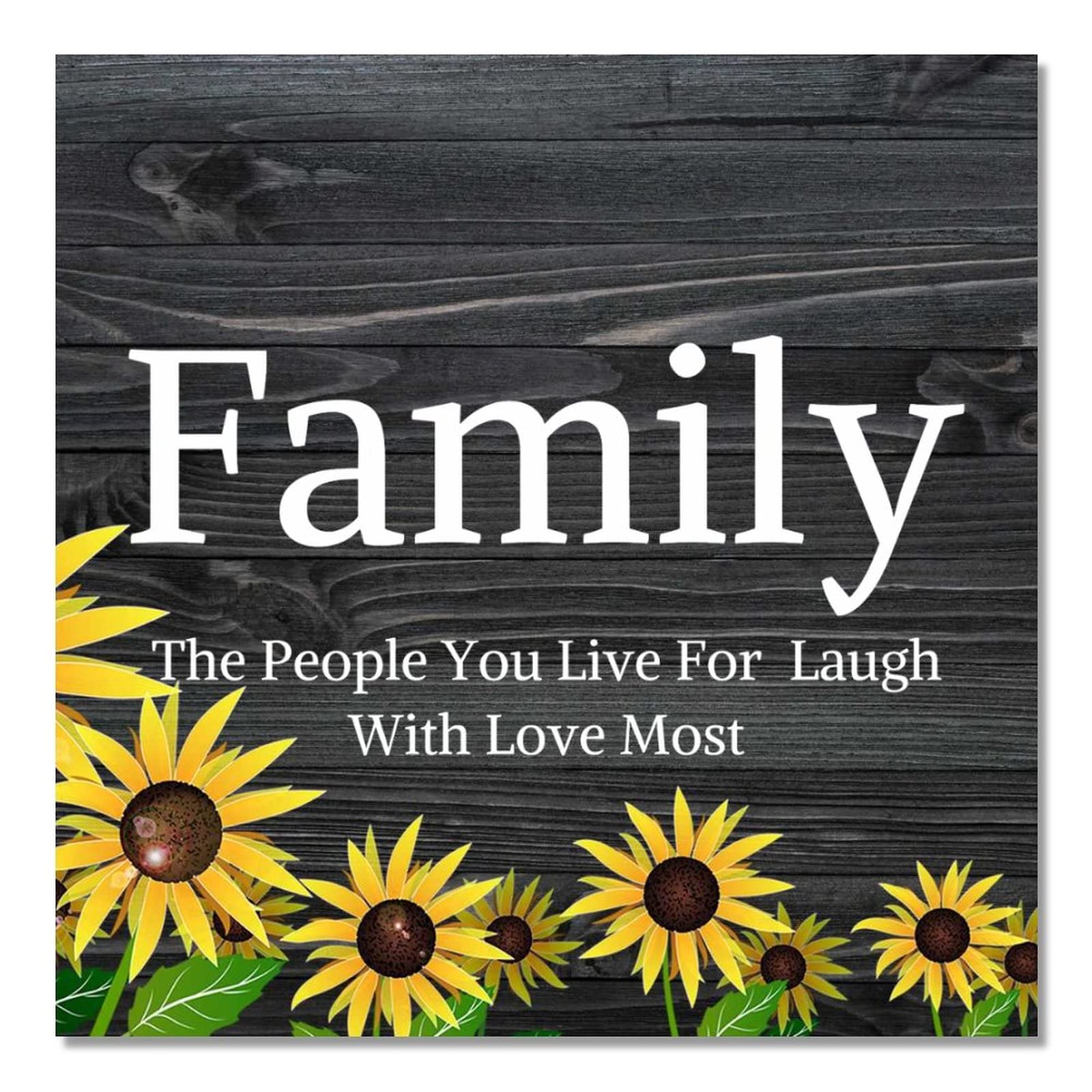Cadeau de pendaison de crémaillère déco rustique à suspendre avec citation Family