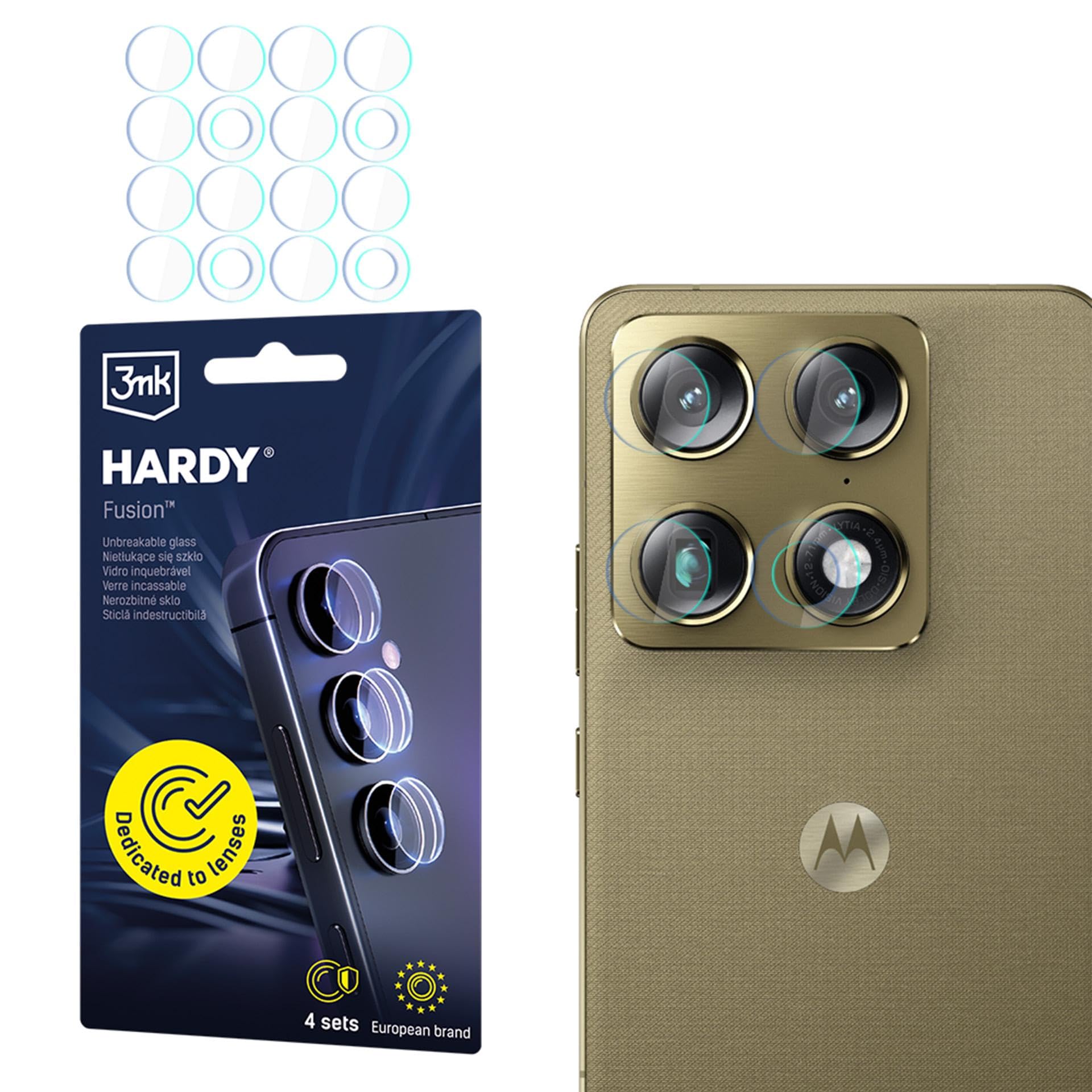 3mk Fusion Lens Protection Szkło Hybrydowe na Obiektyw do Motorola Signature, Ochrona Soczewki, Bez Utraty Jakości Zdjęć, Niewidoczne
