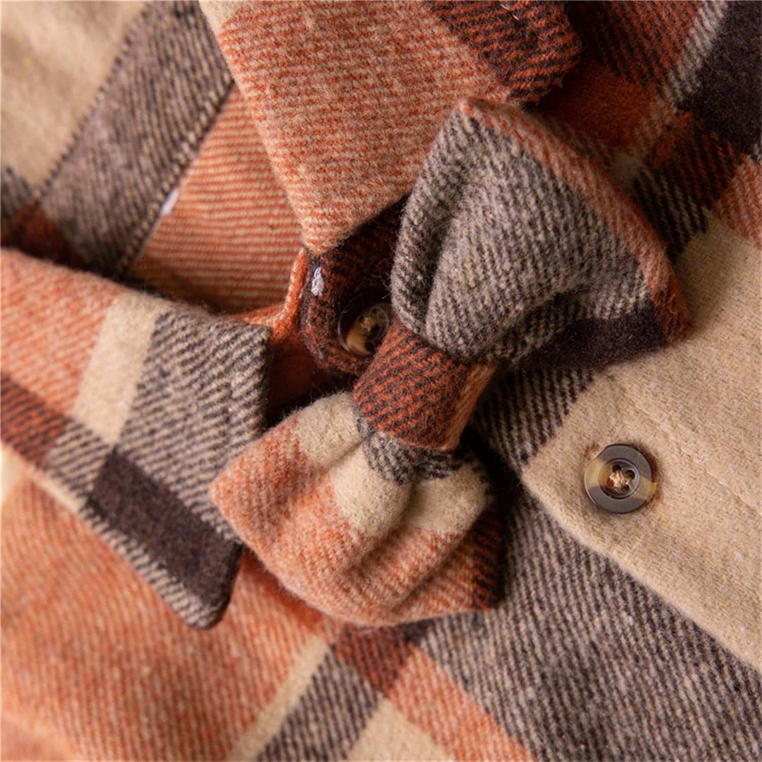 Toddler Baby Boy Girls Flannel Shirts Jacket with Bow Plaid Long Sleeve Button Down Shacket Baby Toddler Winter Clothes