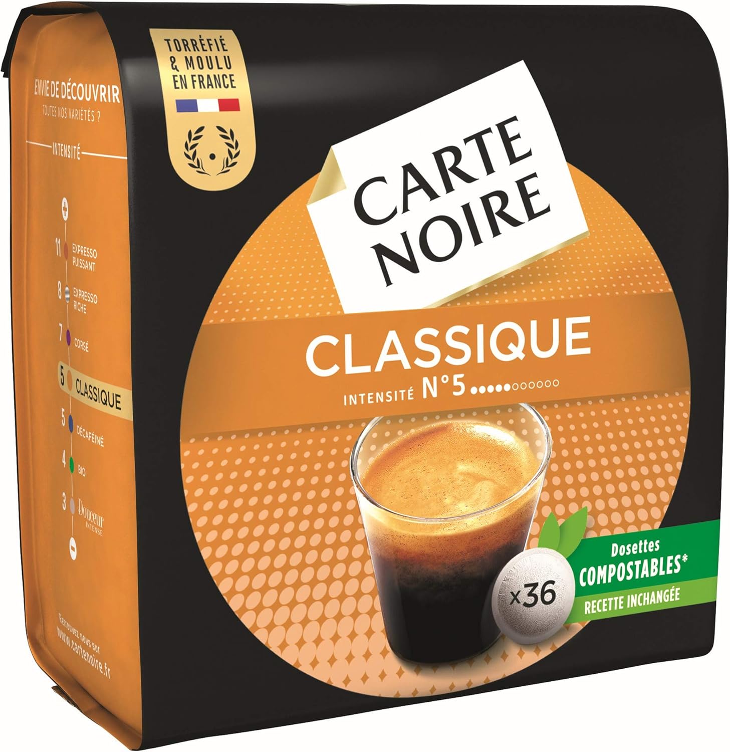 Carte Noire Expresso N 11 Cafe En Dosette Compostables Compatibles Senseo 10 Paquets De 36 Dosettes Souples 360 Dosettes Amazon Fr Epicerie