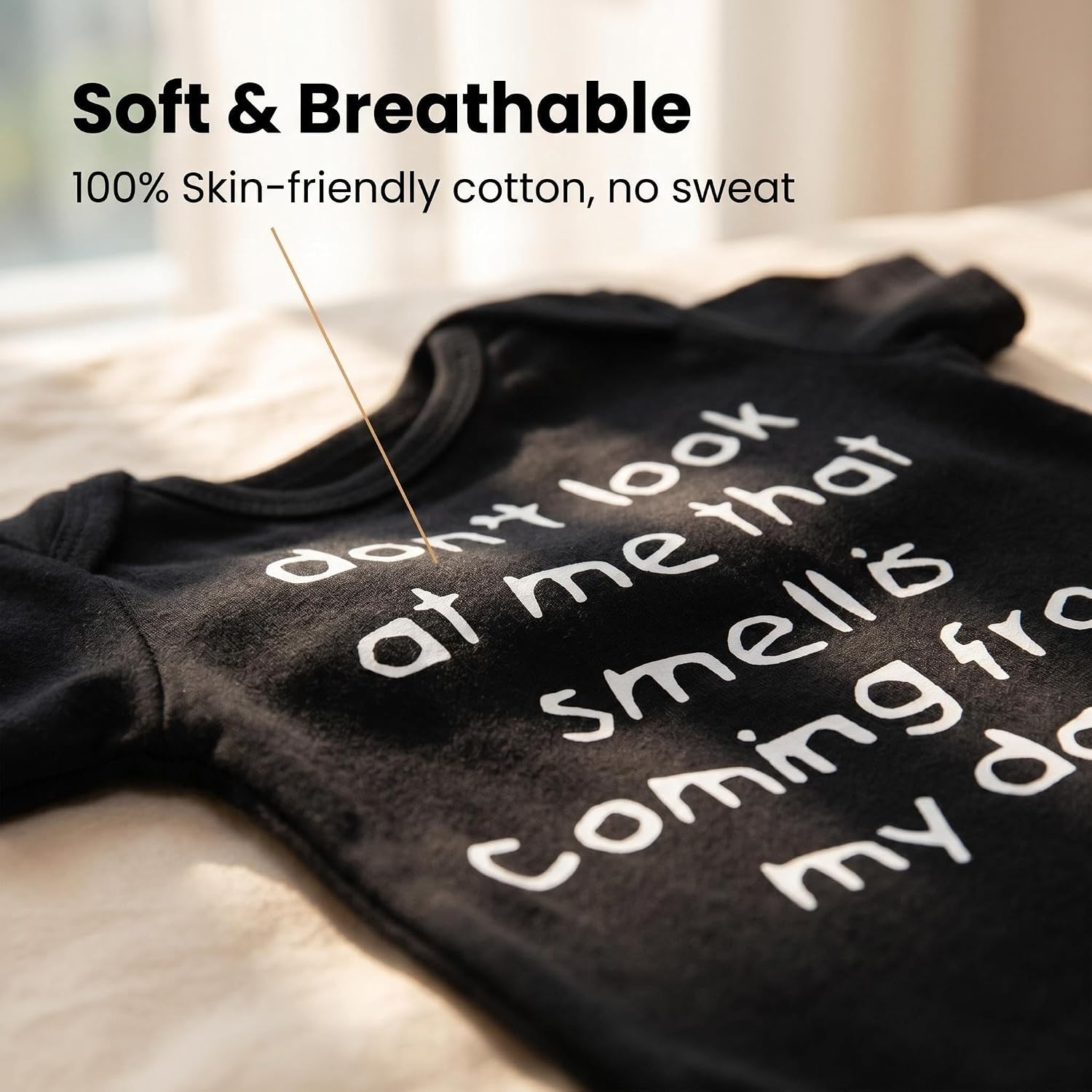 Rocksir Funny Slogan Super Soft Cotton Comfy Baby Short Sleeve Bodysuit