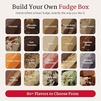 Uncle Butch's Fudge Custom Box - Pick Any 8 Flavors Sampler, 64 oz Total | Homemade Fudge, Assortment Made in Small Batches With Real Butter Ready to Gift for Birthdays, Holidays, and Celebrations