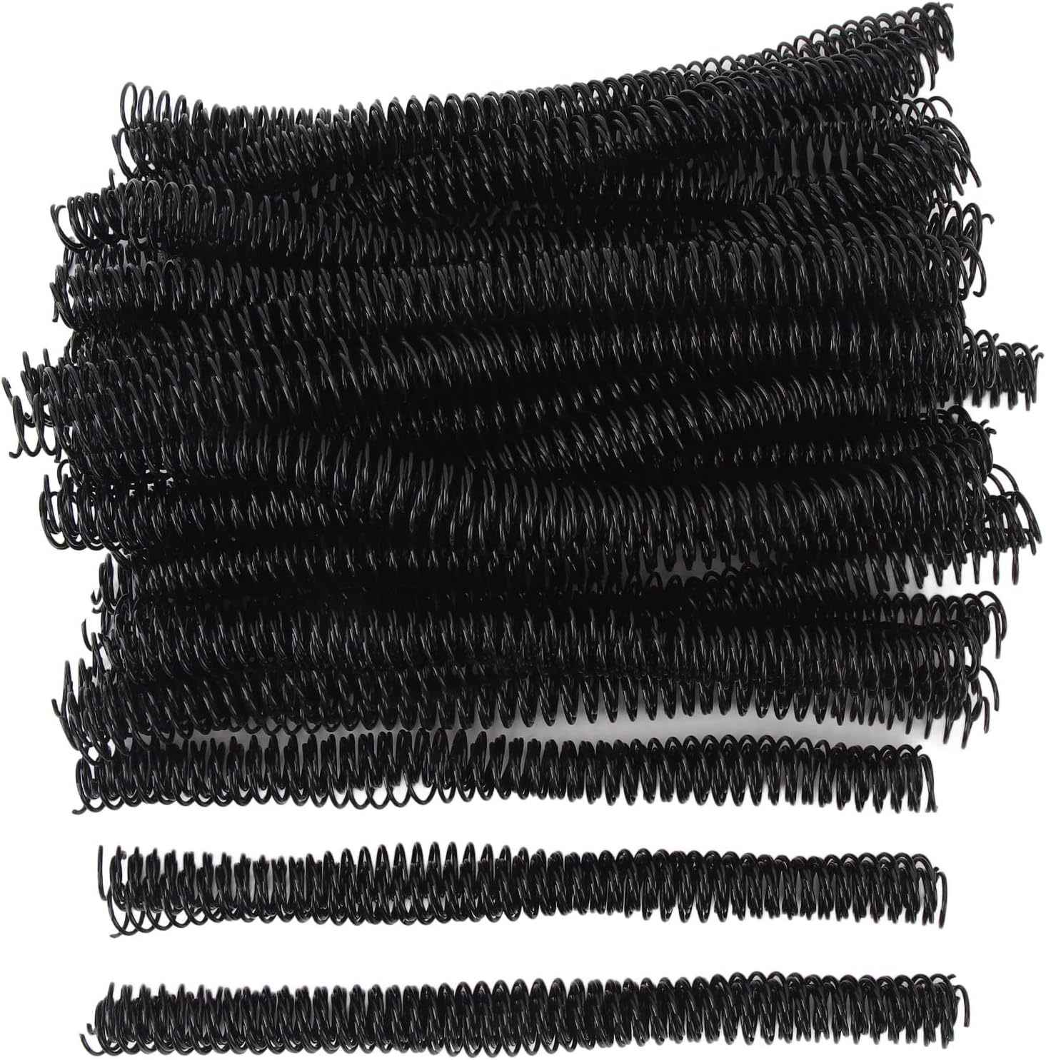 Binding Spiral, 48 Teeth Wide Application 16mm Diameter 4 : 1 Pitch 100PCS 140 Sheets Capacity 360 Degree Rotation Combs Spine for Engineer Files (Black)