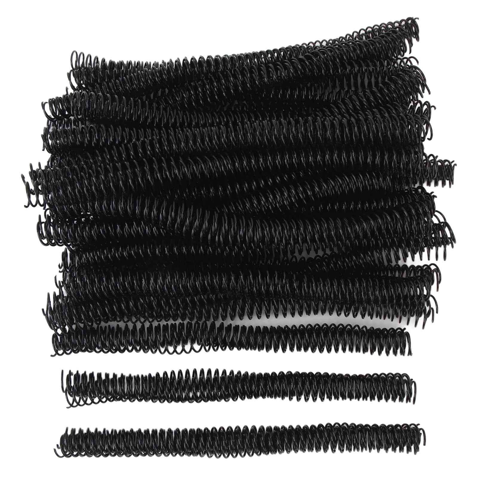 Bobine di rilegatura a spirale da 16 mm, dorso di pettini di rilegatura in plastica da 100 pezzi, bobine di rilegatura con passo 4:1 per carta A4, dorso di rilegatura a spirale in (Nera)